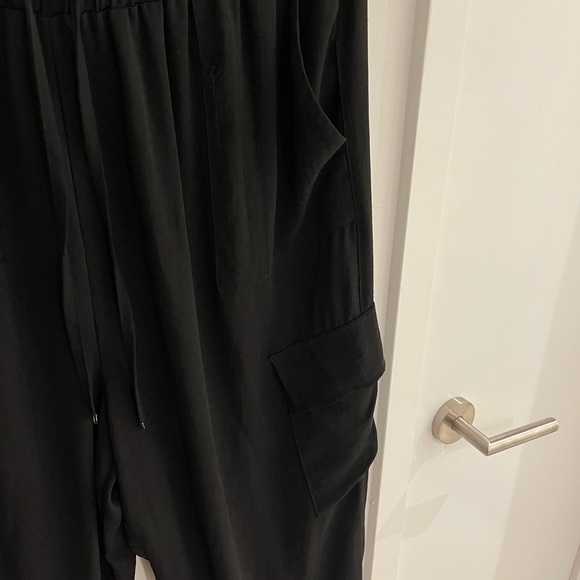 Chiffon joggers in black - Picture 2 of 2